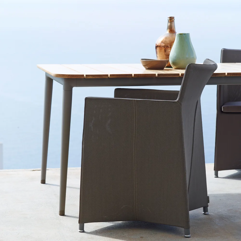 Core dining table teak 160x90x74 cm, Taupe tripod Cane-line