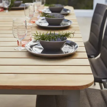 Core dining table teak 160x90x74 cm - Taupe tripod - Cane-line