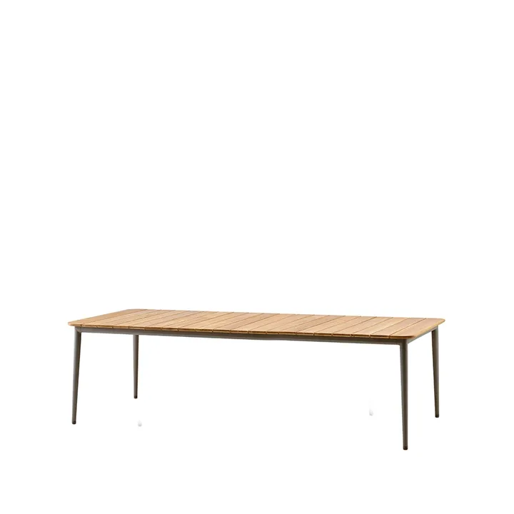 Core dining table teak 274x90x74 cm - Taupe tripod - Cane-line