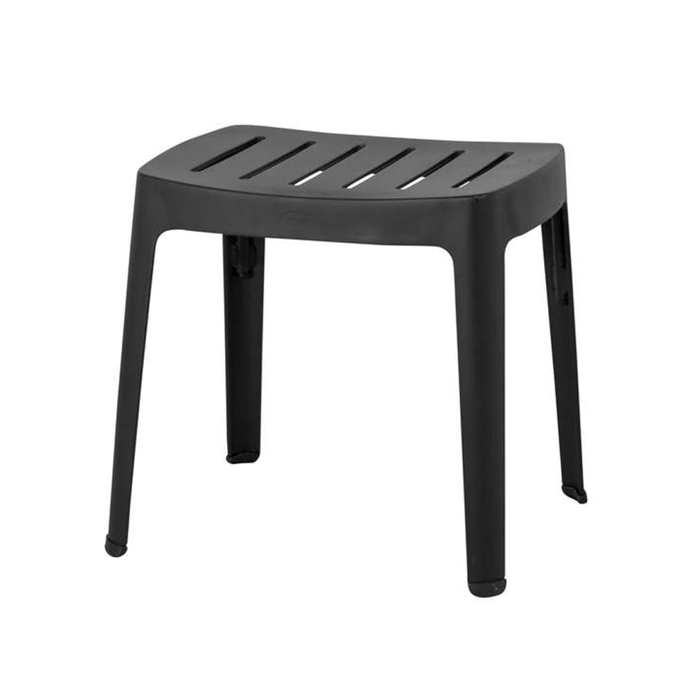 Cane-line Cut stool Black, aluminum | Scandinavian Design | Garden chairs | Black
