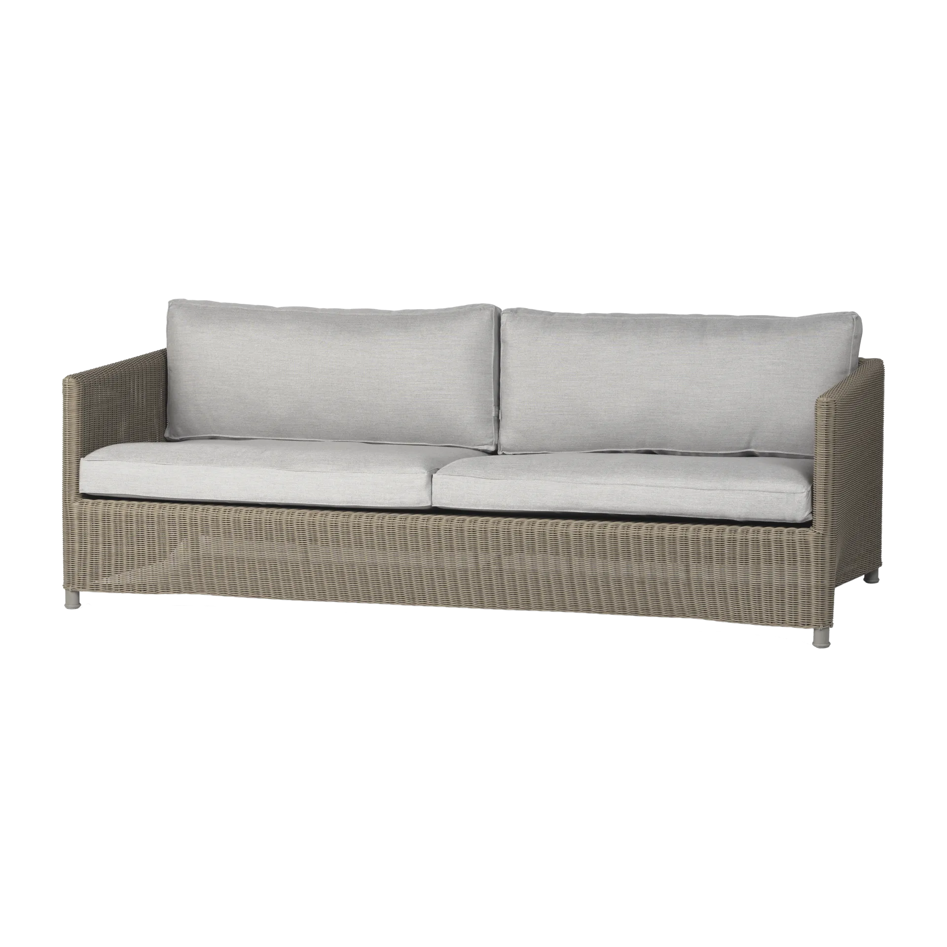 Diamond 3 seater sofa, Natural, caneline natté light grey Cane-line