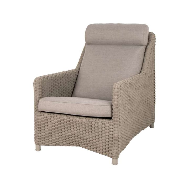 Diamond highback armchair soft rope - Cane-Line Natté taupe - Cane-line