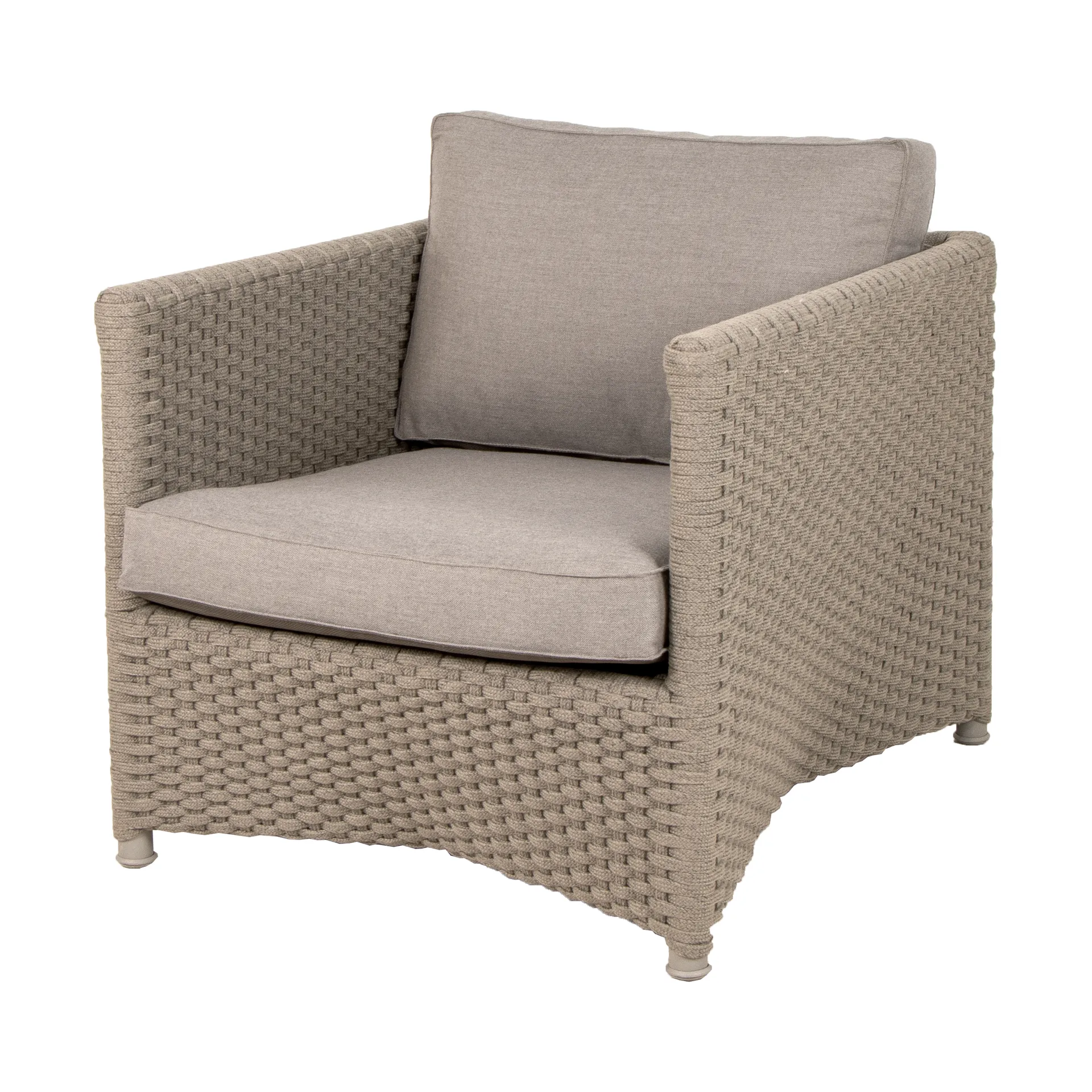 Diamond lounge armchair soft rope, Cane-Line Natté taupe Cane-line