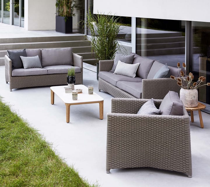 Diamond lounge armchair soft rope, Cane-Line Natté taupe Cane-line
