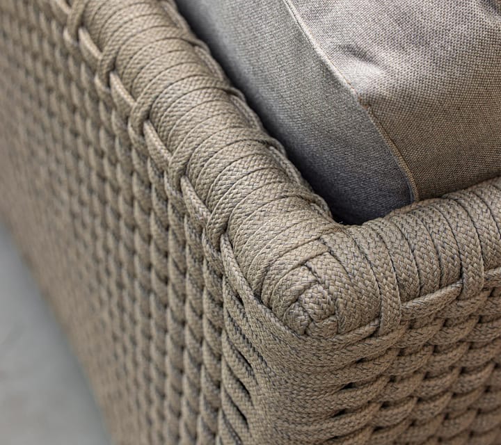 Diamond sofa 3-seater soft rope, Cane-Line Natté taupe Cane-line