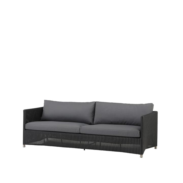 Diamond sofa 3-seater weave - Cane-Line Natté graphite - Cane-line