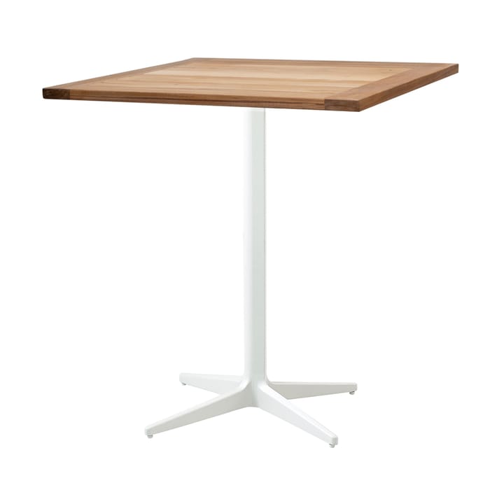 Drop coffee table teak 72x72 cm - White stand - Cane-line