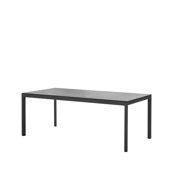 Drop dining table - Fossil black-lava grey aluminum base 100x200cm - Cane-line