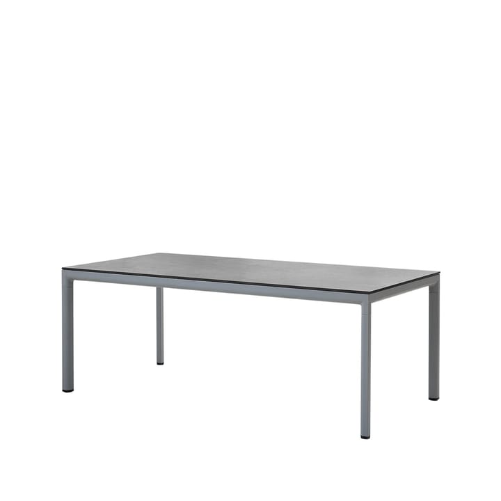 Drop dining table - Fossil black-light grey aluminum base 100x200cm - Cane-line