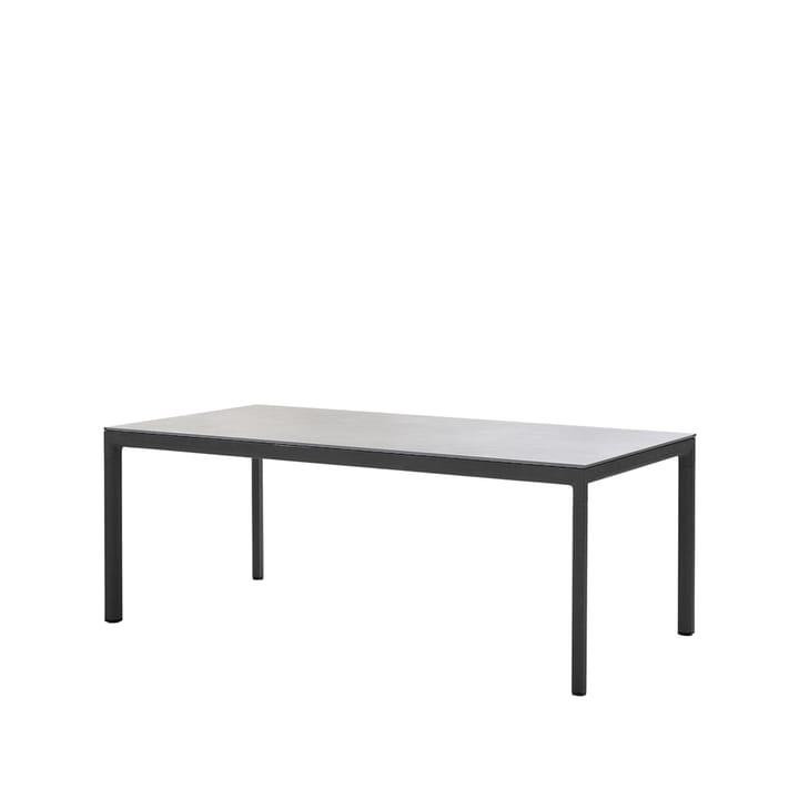 Drop dining table - Fossil grey-lava grey aluminum base - Cane-line