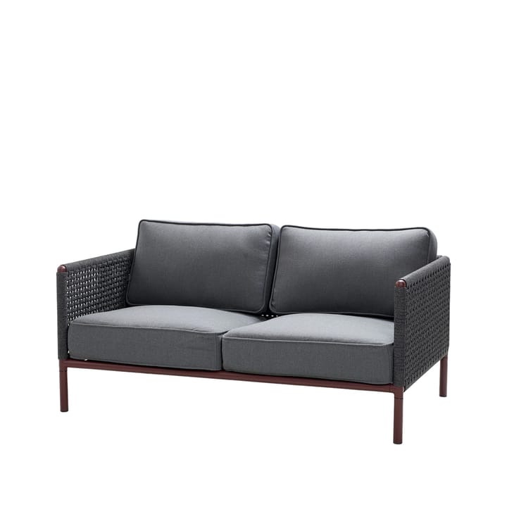 Encore 2-seater sofa - Cane-Line airtouch bordeaux/dark grey - Cane-line
