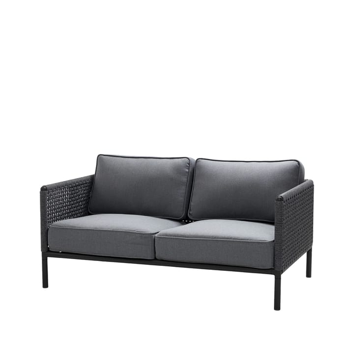 Encore 2-seater sofa - Cane-Line airtouch lava grey/dark grey - Cane-line