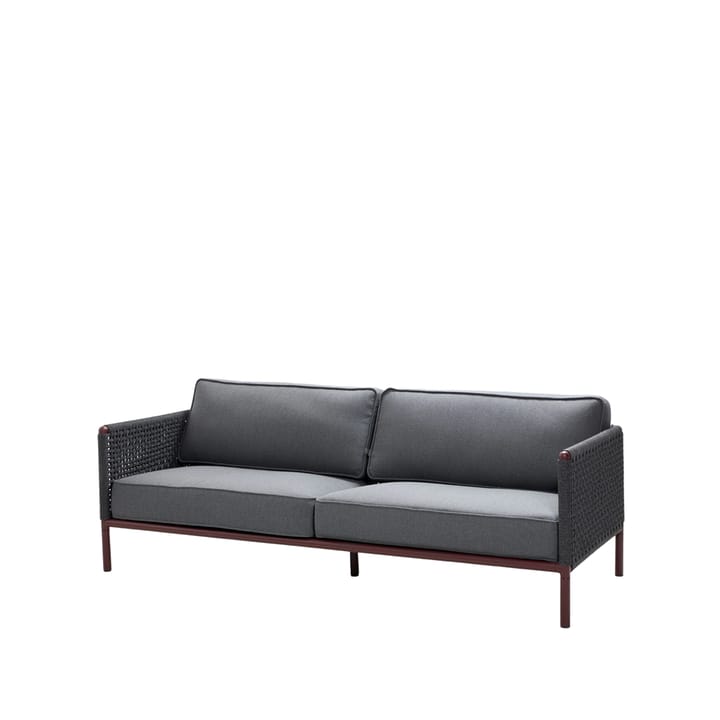 Encore 3-seater sofa - Cane-Line airtouch bordeaux/dark grey - Cane-line