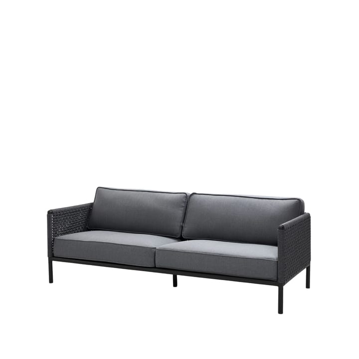 Encore 3-seater sofa - Cane-Line airtouch lava grey/dark grey - Cane-line
