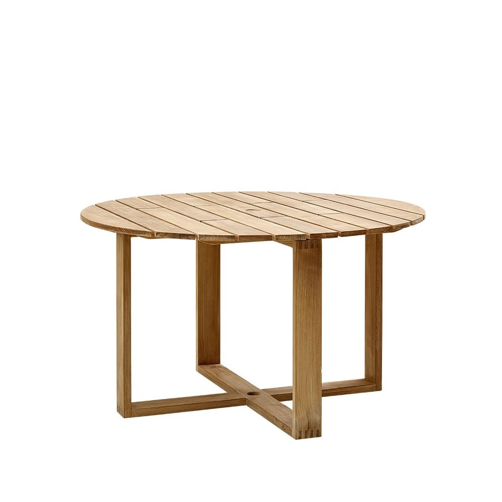 Cane-line Endless dining table round teak o130 cm | Scandinavian Design | Garden tables | Brown