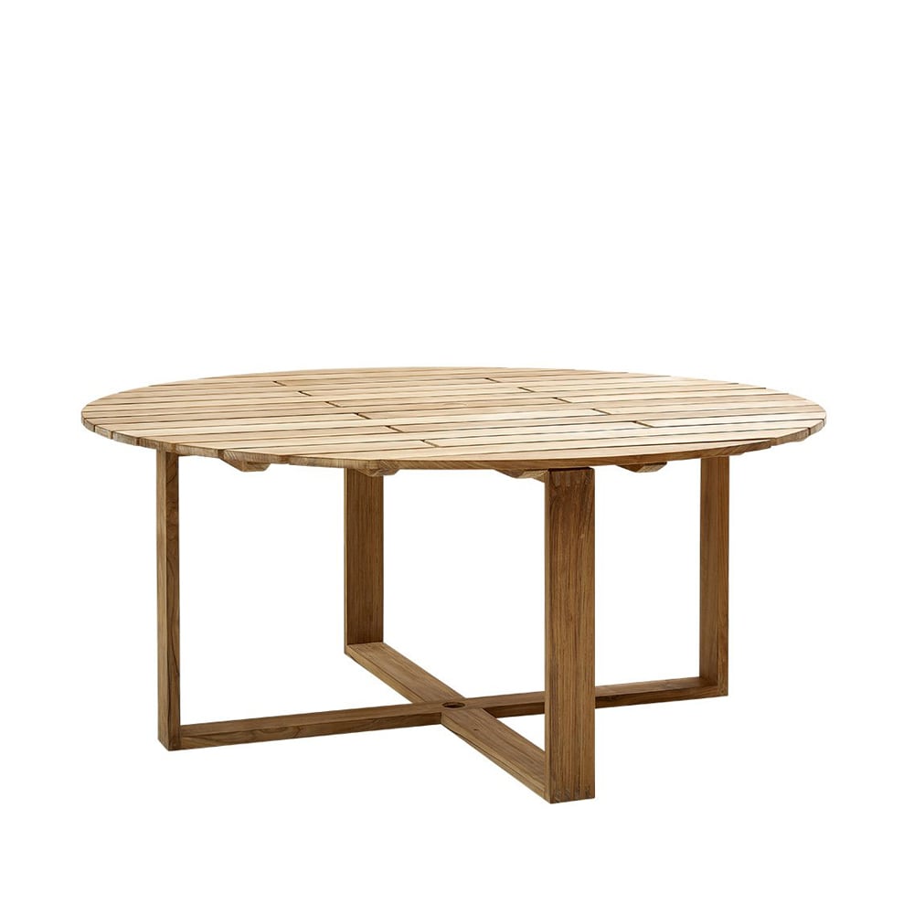 Cane-line Endless dining table round teak o170 cm | Scandinavian Design | Garden tables | Brown
