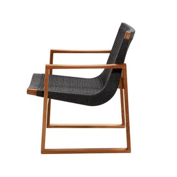 Endless lounge armchair - Dark grey, teak stand - Cane-line