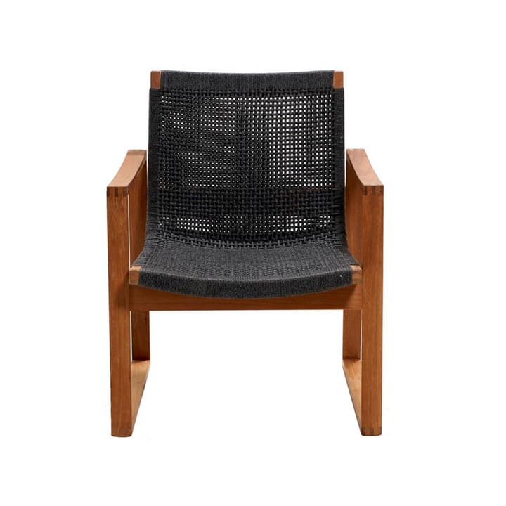 Endless lounge armchair - Dark grey, teak stand - Cane-line