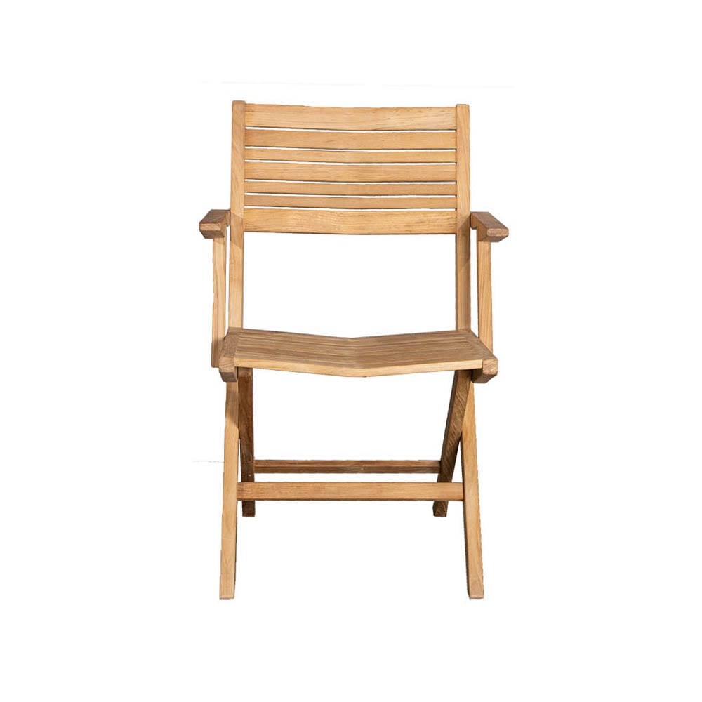 Cane-line Flip folding chair Teak, with armrests | Scandinavian Design | Garden chairs | Brown
