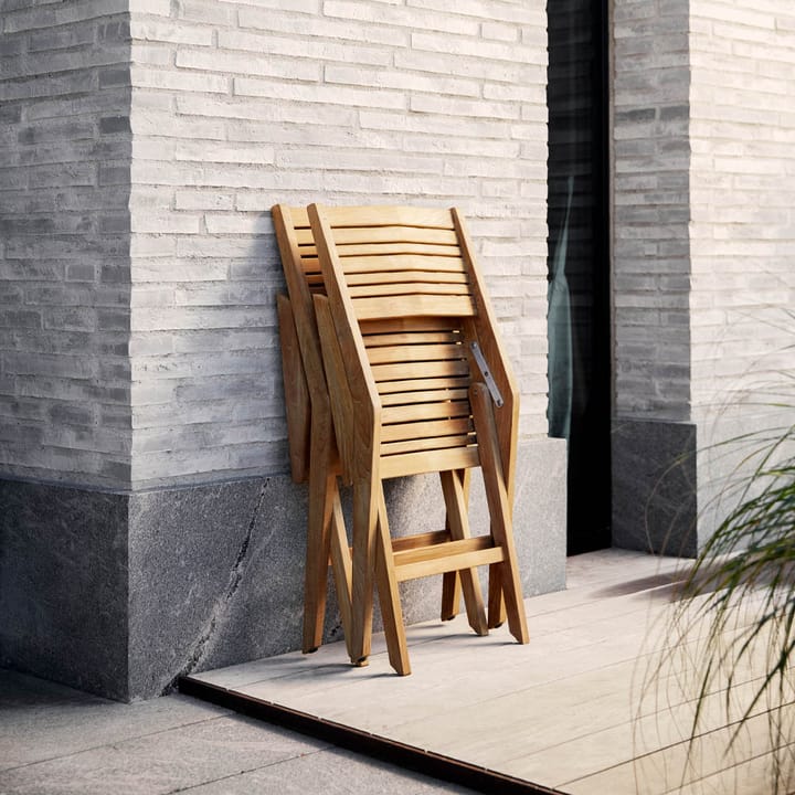 Flip folding chair - Teak, with armrests - Cane-line