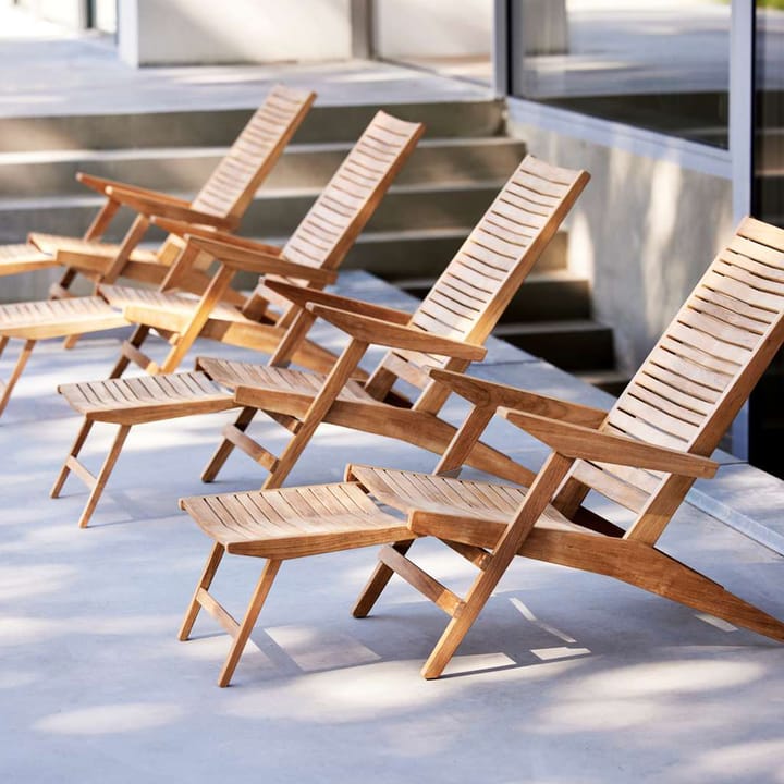Flip sun chair, Teak Cane-line