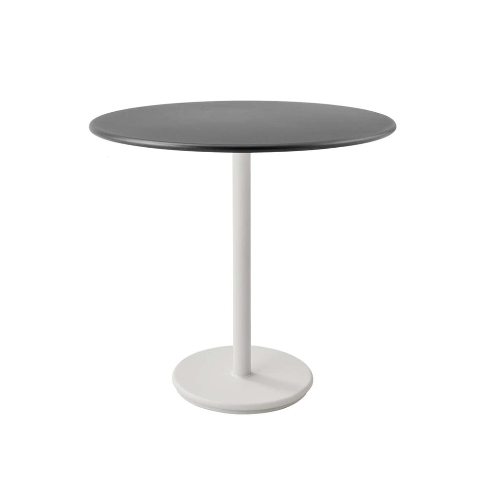 Cane-line Go coffee table o80 cm Lava grey-white | Scandinavian Design | Garden tables | Grey