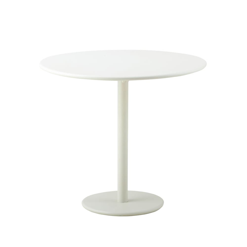 Cane-line Go coffee table o80 cm White-white | Scandinavian Design | Garden tables | White