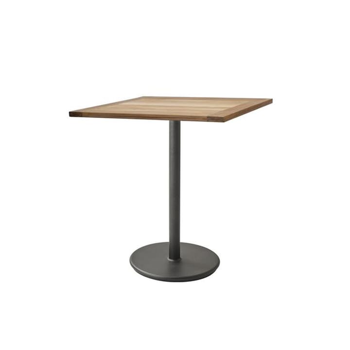 Go coffee table teak 72x72 cm - Lava grey stand - Cane-line