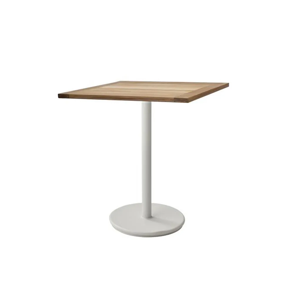Go coffee table teak 72x72 cm, White stand Cane-line