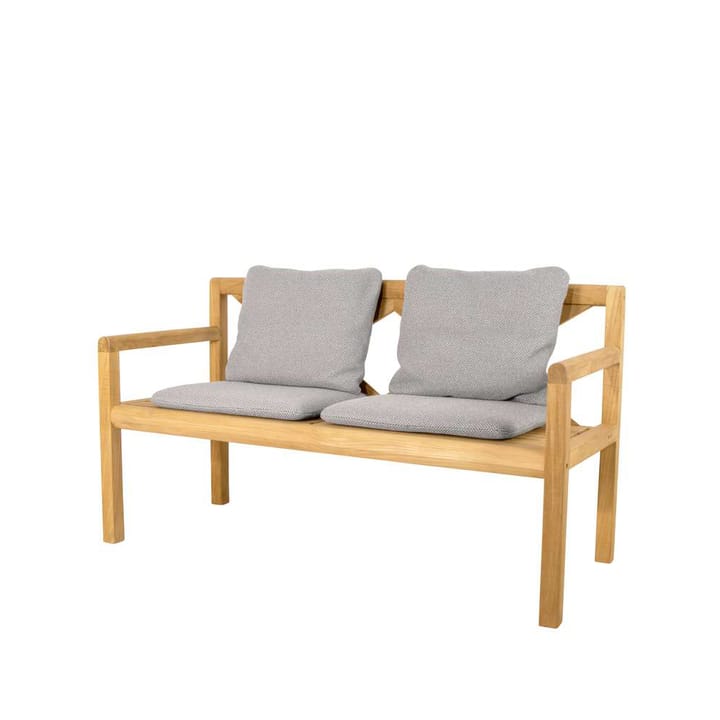 Grace 2-seater bench - Light grey, teak - Cane-line