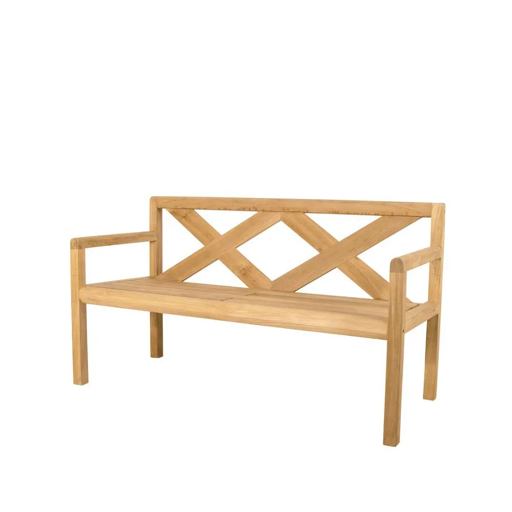 Cane-line Grace 2-seater bench Teak | Scandinavian Design | Brown