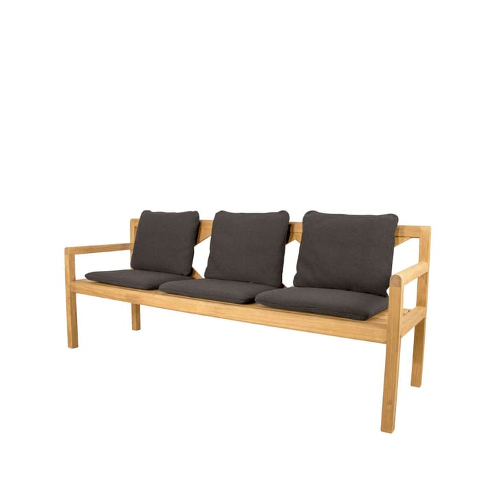 Grace 3-seater bench - Dark grey, teak - Cane-line