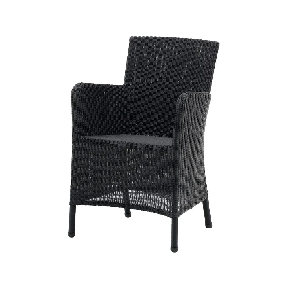 Cane-line Hampstead armchair weave Black | Scandinavian Design | Garden chairs | Black
