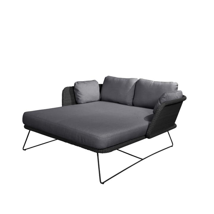 Horizon daybed - Cane-Line Natté grey, black frame - Cane-line