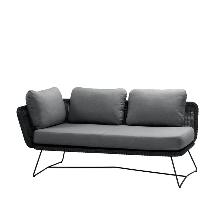 Horizon modular sofa - Cane-Line Natté grey, right, black frame - Cane-line