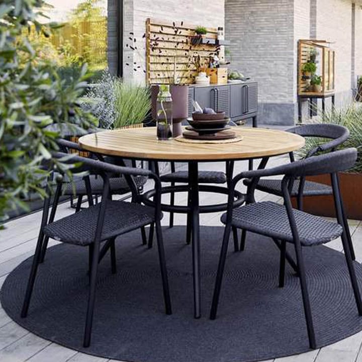 Joy dining table round - Dark grey-lava grey Ø144 cm - Cane-line