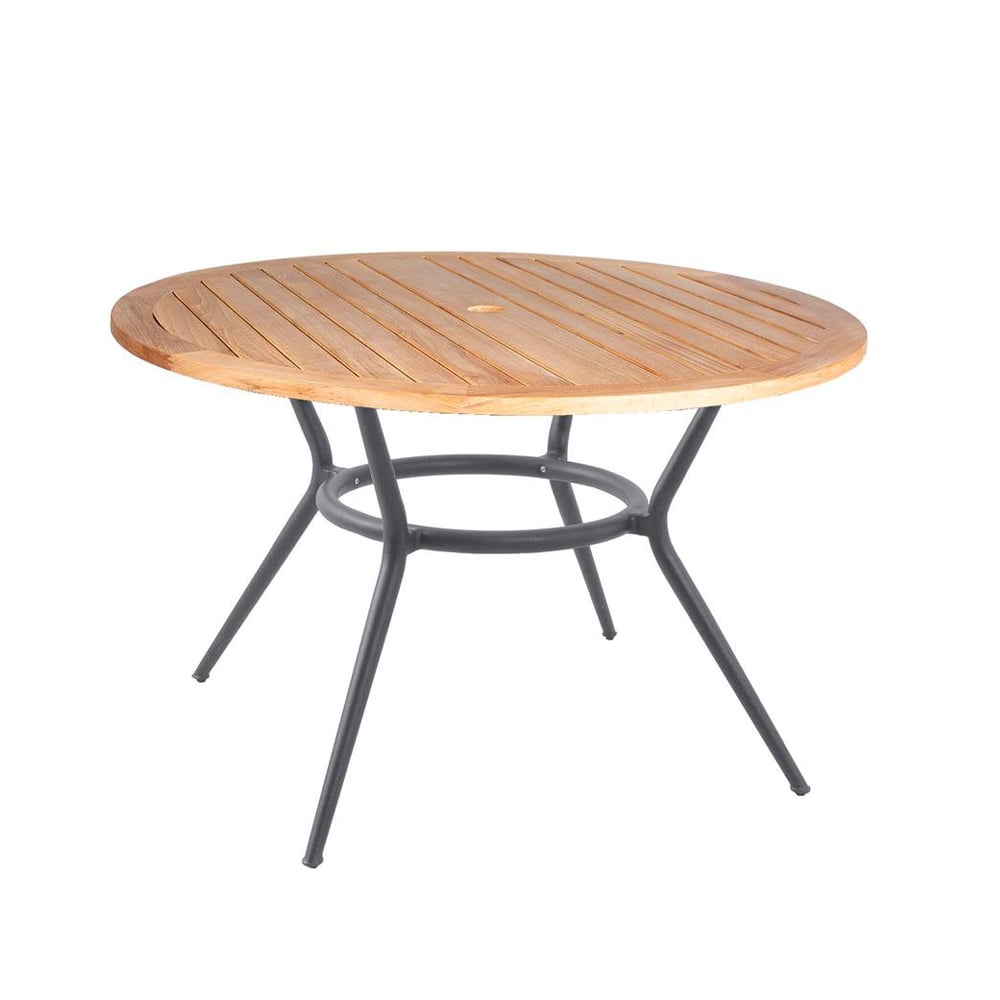 Cane-line Joy dining table round Teak-light grey o120 cm