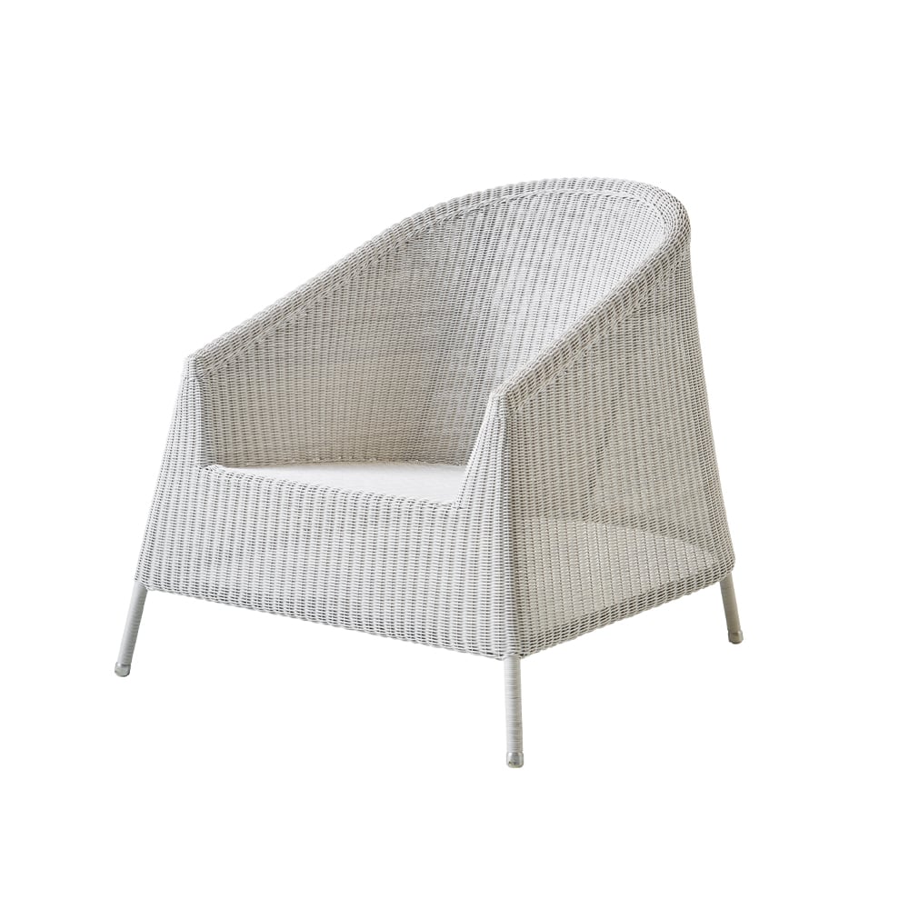 Cane-line Kingston lounge armchair White grey | Scandinavian Design | Garden chairs | White