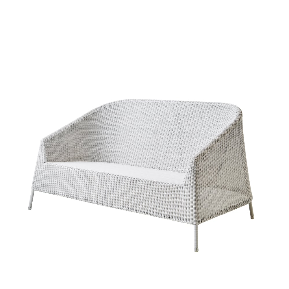 Cane-line Kingston lounge sofa 2-seater White grey | Scandinavian Design | White