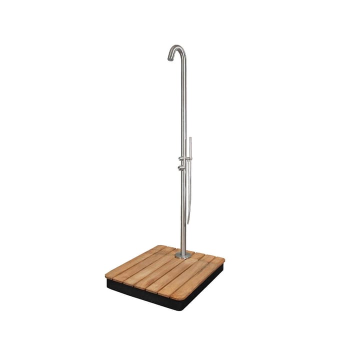 Lagoon outdoor shower - Stainless steel, teak & lava grey base - Cane-line