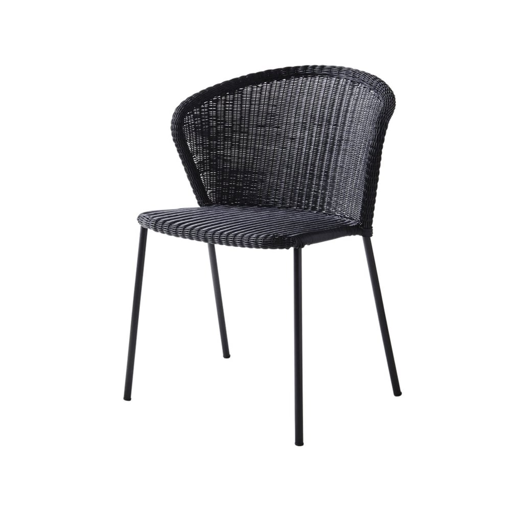 Cane-line Lean chair Black, Cane-Line weave | Scandinavian Design | Garden chairs | Black