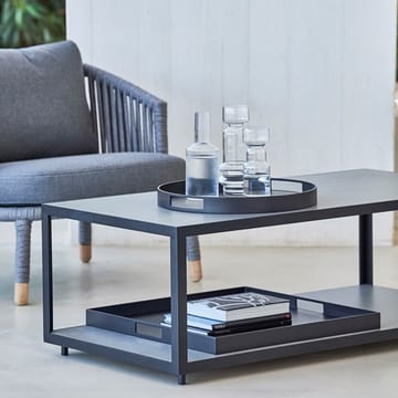 Level coffee table ceramic 79x79 cm - Light grey-lava grey - Cane-line
