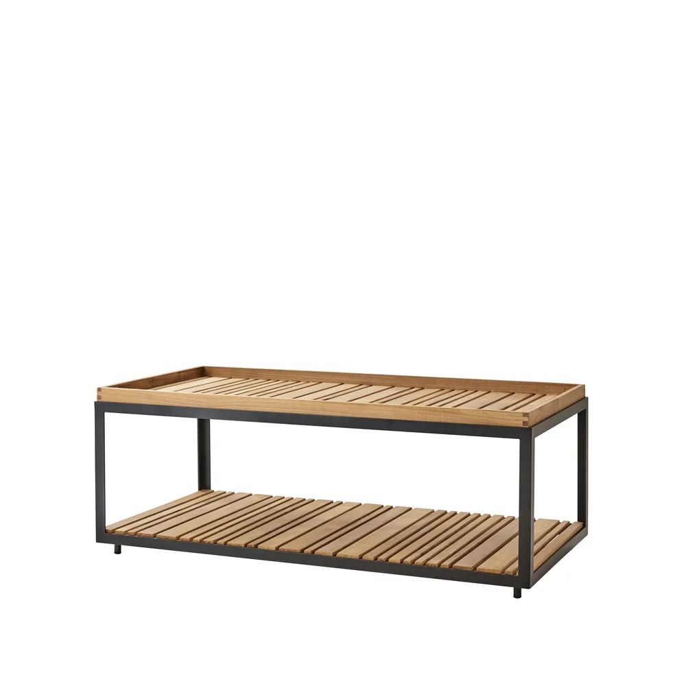 Level coffee table teak 62x122 cm, Lava grey Cane-line