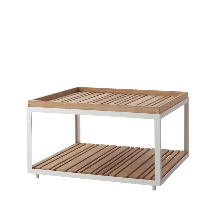 Level coffee table teak 79x79 cm - White - Cane-line