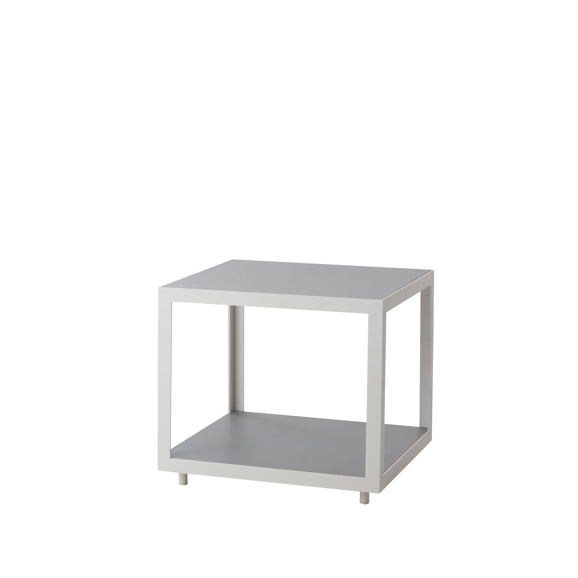 Level side table, Light grey, ceramic, white frame Cane-line