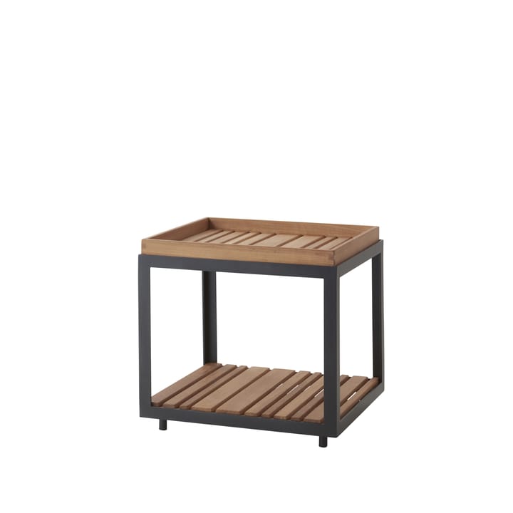 Level side table - Teak-lava grey stand - Cane-line