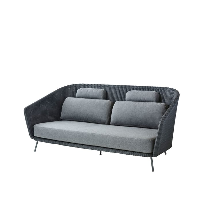 Mega 2-seater sofa - Graphic, grey cushions - Cane-line