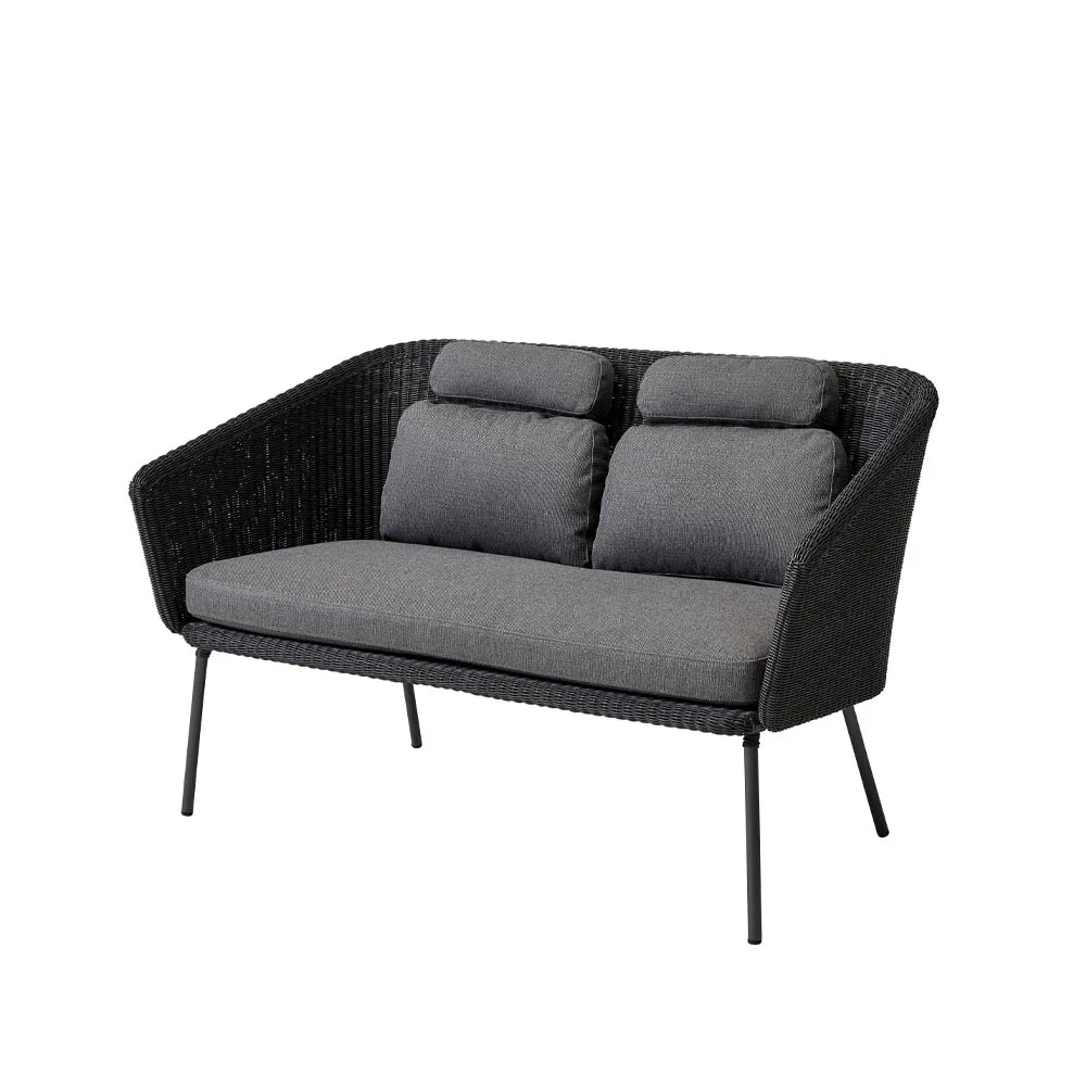Mega bench, Graphic, incl. grey cushions Cane-line