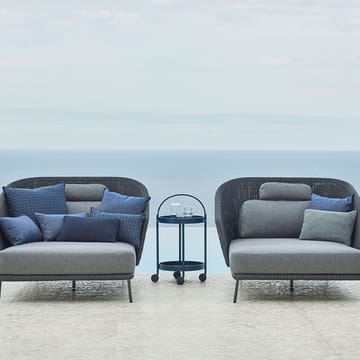 Mega daybed - Graphic, left, incl. grey cushions - Cane-line