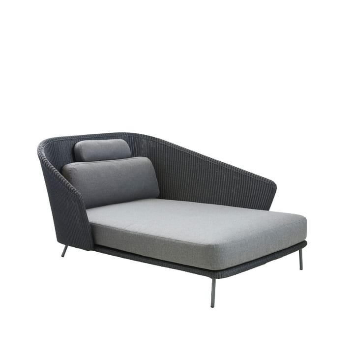 Mega daybed - Graphic, left, incl. grey cushions - Cane-line